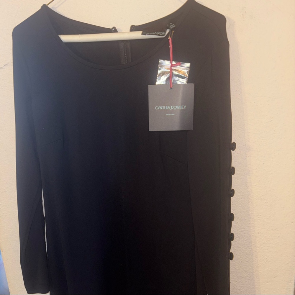 Cynthia Rowley Elegant Black Long Sleeve Dress